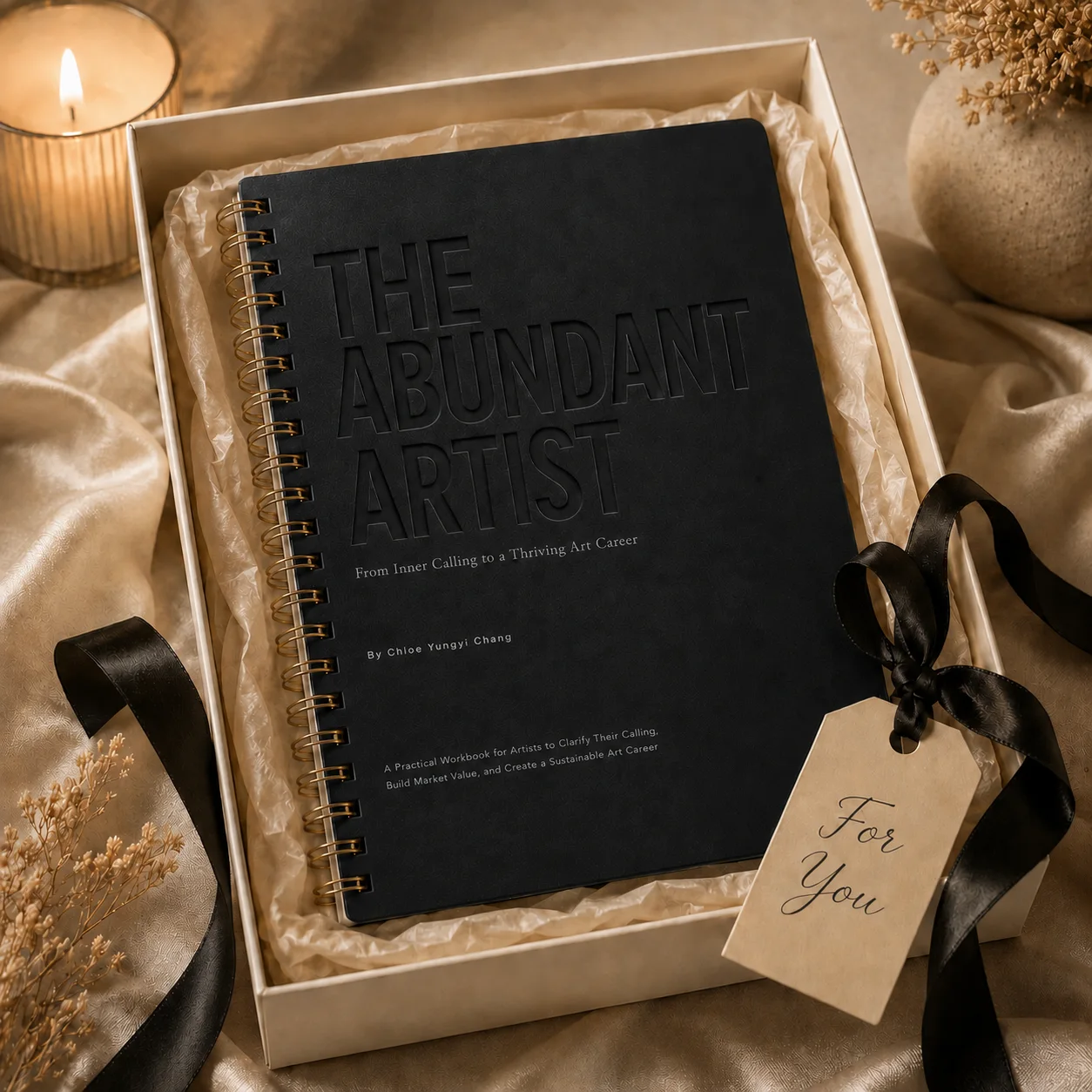 Black cover option for The Abundant Artist workbook